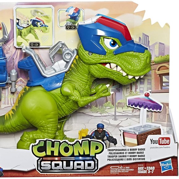 Playskool Heroes Chomp Squad Troopersaurus & Bobby Badge HASBRO NEW SEALED BOX! - Picture 9 of 14